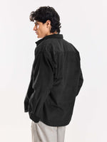 Load image into Gallery viewer, Black Corduroy Oversized Shirt