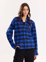Load image into Gallery viewer, Blue Flannel Overshirt