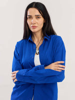 Load image into Gallery viewer, Electric Blue Poplin Shirt