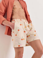 Load image into Gallery viewer, Cherry Printed Poplin Shorts