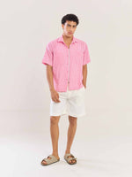 Load image into Gallery viewer, Pink Gingham Seersucker Shirt