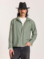 Load image into Gallery viewer, Green Checkered Oversized Cropped Shirt