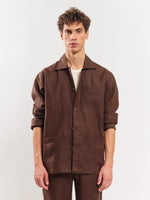 Load image into Gallery viewer, Brown Linen Shacket
