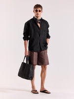 Load image into Gallery viewer, Black Irish Linen Shirt