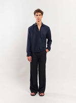 Load image into Gallery viewer, Dark Blue Drape Shirt