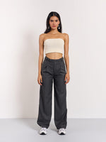 Load image into Gallery viewer, Grey Baggy Fit Trousers