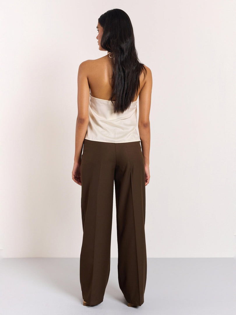 Brown Baggy Fit Trousers