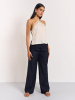 Load image into Gallery viewer, Blue Baggy Fit Trousers