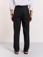 Load image into Gallery viewer, Black Pinstriped Trousers