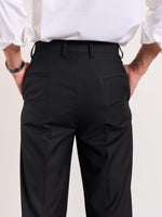 Load image into Gallery viewer, Black Pinstriped Trousers