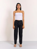 Load image into Gallery viewer, Black Pinstriped Trousers