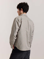 Load image into Gallery viewer, Off White Checkered Oversized Cropped Shirt