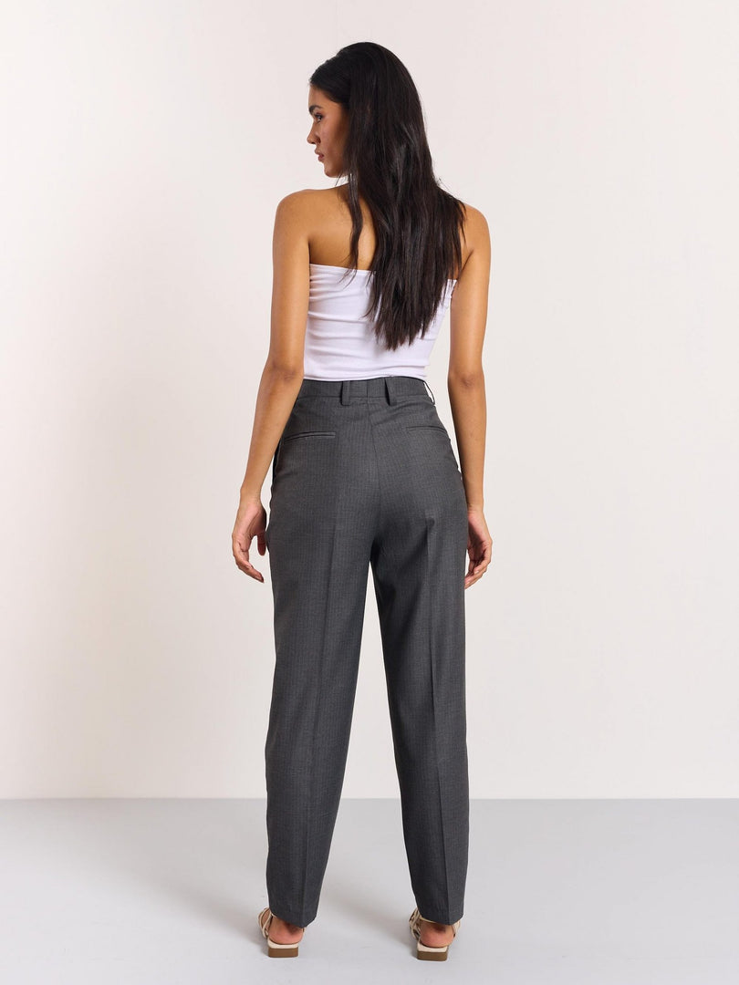 Grey Pinstriped Trousers