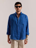 Load image into Gallery viewer, Cobalt Blue Irish Linen Shirt