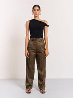 Load image into Gallery viewer, Dark Brown Tailored Trousers