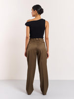 Load image into Gallery viewer, Dark Brown Tailored Trousers