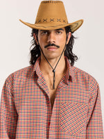 Load image into Gallery viewer, Red & Black Checkered Oversized Cropped Shirt