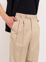 Load image into Gallery viewer, Beige Tailored Trousers