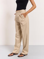 Load image into Gallery viewer, Beige Tailored Trousers