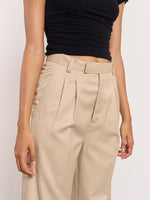 Load image into Gallery viewer, Beige Tailored Trousers