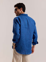 Load image into Gallery viewer, Cobalt Blue Irish Linen Shirt