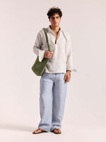 Load image into Gallery viewer, Almond White Linen Pullover