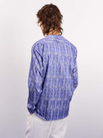 Load image into Gallery viewer, Blue Patterned Satin Pullover