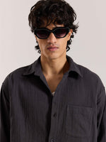 Load image into Gallery viewer, Dark Grey Gauze Holiday Shirt