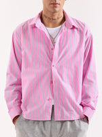 Load image into Gallery viewer, Pink Striped Poplin Oversized Shirt
