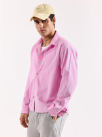 Load image into Gallery viewer, Pink Striped Poplin Oversized Shirt