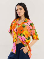 Load image into Gallery viewer, Citrus Bloom Wrinkled Shirt