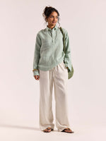 Load image into Gallery viewer, Sage Green Linen Pullover