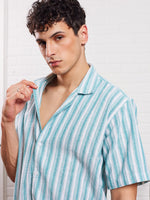 Load image into Gallery viewer, Green & White Knit Shirt