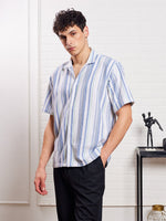 Load image into Gallery viewer, Blue Striped Knit Shirt