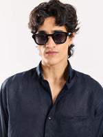 Load image into Gallery viewer, Dark Navy Irish Linen Shirt