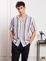 Load image into Gallery viewer, Brown Striped Knit Shirt