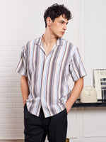 Load image into Gallery viewer, Brown Striped Knit Shirt