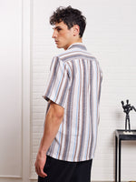Load image into Gallery viewer, Brown Striped Knit Shirt