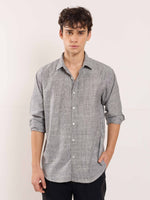 Load image into Gallery viewer, Grey Striped Linen Shirt