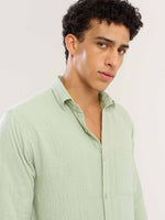 Load image into Gallery viewer, Mint Green Gauze Holiday Shirt