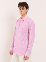 Load image into Gallery viewer, Pink & White Poplin Striped Shirt