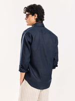 Load image into Gallery viewer, Dark Navy Irish Linen Shirt