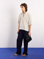 Load image into Gallery viewer, Cream Blue Panelled Pullover