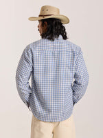 Load image into Gallery viewer, Light Blue & White Checkered Oversized Cropped Shirt