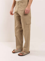 Load image into Gallery viewer, Khaki Loose Fit Twill Cargo Trousers