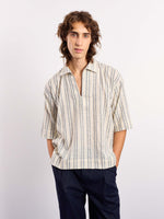 Load image into Gallery viewer, Cream Blue Panelled Pullover