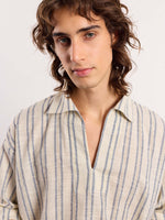 Load image into Gallery viewer, Cream Blue Panelled Pullover