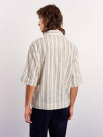 Load image into Gallery viewer, Cream Blue Panelled Pullover