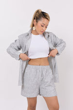 Load image into Gallery viewer, Grey Patterned Co-ord Set