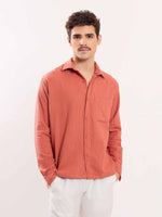 Load image into Gallery viewer, Rust Gauze Holiday Shirt